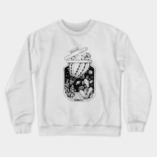 cactus air balloon jar Crewneck Sweatshirt